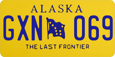 AK license plate GXN069