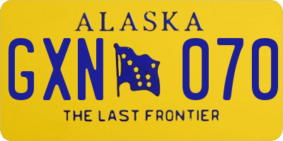 AK license plate GXN070