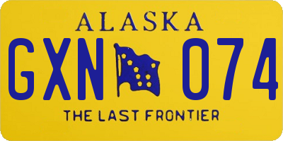 AK license plate GXN074