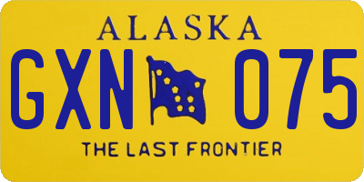 AK license plate GXN075