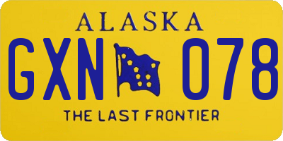 AK license plate GXN078