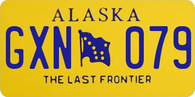 AK license plate GXN079