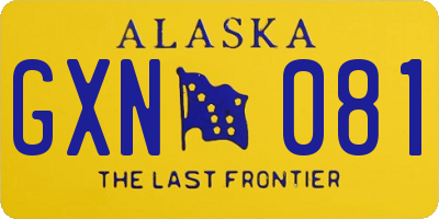 AK license plate GXN081