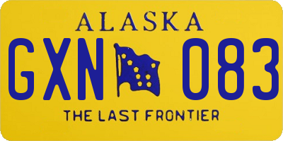AK license plate GXN083