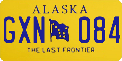 AK license plate GXN084