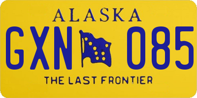 AK license plate GXN085