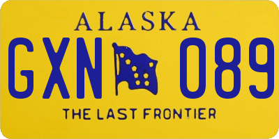 AK license plate GXN089