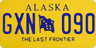 AK license plate GXN090