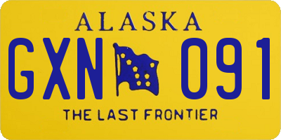 AK license plate GXN091