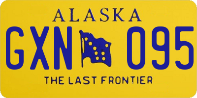 AK license plate GXN095