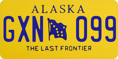 AK license plate GXN099