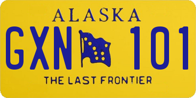 AK license plate GXN101