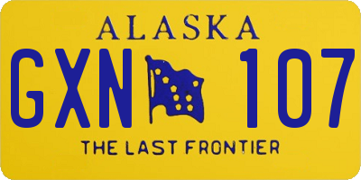 AK license plate GXN107