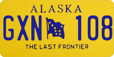 AK license plate GXN108
