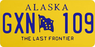 AK license plate GXN109