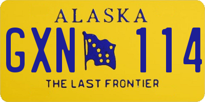 AK license plate GXN114