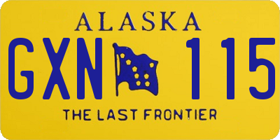 AK license plate GXN115