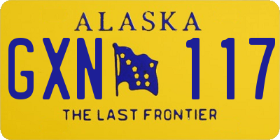 AK license plate GXN117