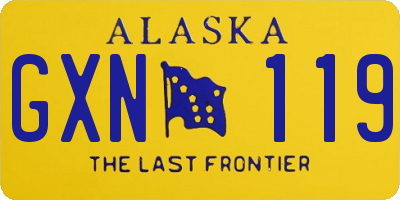 AK license plate GXN119