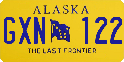 AK license plate GXN122