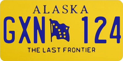 AK license plate GXN124