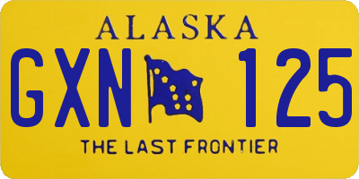 AK license plate GXN125