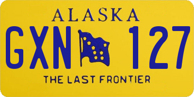 AK license plate GXN127