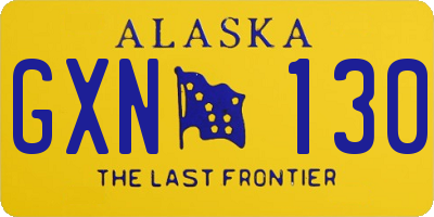 AK license plate GXN130