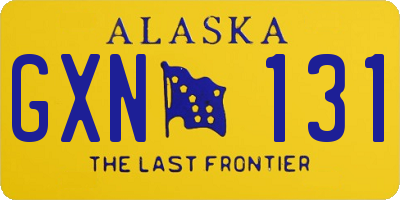 AK license plate GXN131