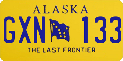 AK license plate GXN133