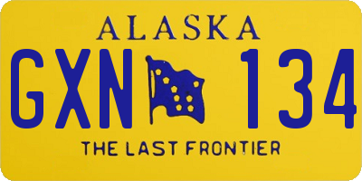 AK license plate GXN134