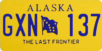 AK license plate GXN137