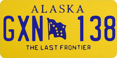 AK license plate GXN138