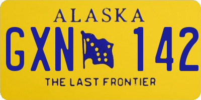 AK license plate GXN142