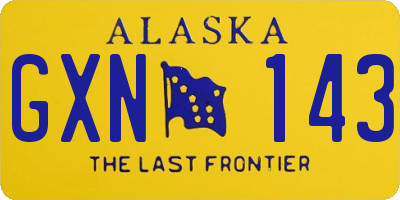 AK license plate GXN143