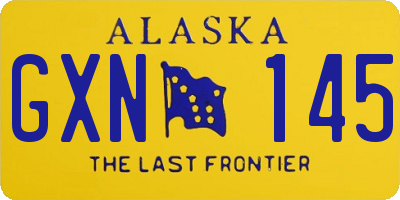 AK license plate GXN145