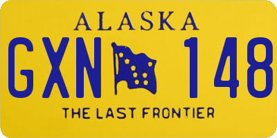 AK license plate GXN148