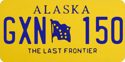 AK license plate GXN150