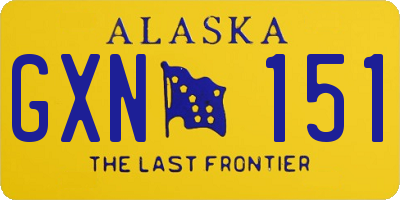 AK license plate GXN151