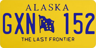 AK license plate GXN152