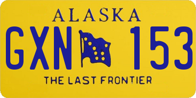 AK license plate GXN153