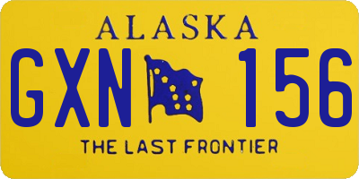 AK license plate GXN156