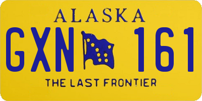 AK license plate GXN161