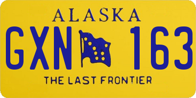 AK license plate GXN163