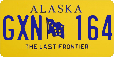 AK license plate GXN164