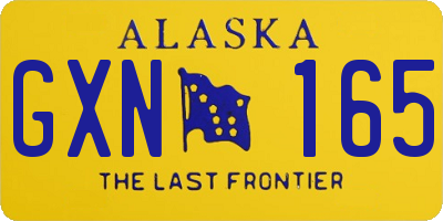 AK license plate GXN165