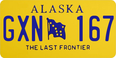 AK license plate GXN167