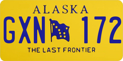 AK license plate GXN172