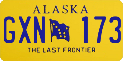 AK license plate GXN173