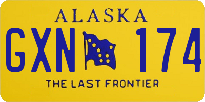 AK license plate GXN174